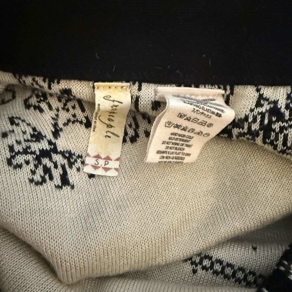 Free people irreplaceable black&white pencil skirt size S - Picture 8 of 11